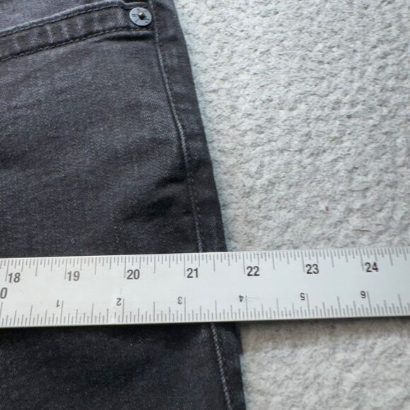 True Religion Jeans Men 36x33 Black Rocco Relaxed Skinny Stretch Faded Flap - Picture 16 of 16